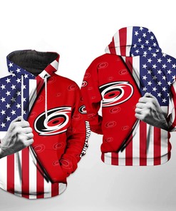 Carolina Hurricanes Us Flag 3D All Over Print Hoodie With Zip Up Option Show Your Team Spirit