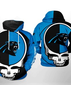 Carolina Panthers Grateful Dead 3D All Over Print Zip Up Hoodie