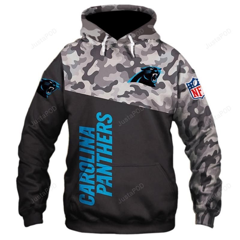 Carolina Panthers Military 3D All Over Print Hoodie With Zip Up Option Show Your Team Spirit