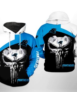 Carolina Panthers Skull Punisher Team 3D All Over Print Zip Up Hoodie