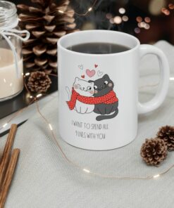 Cat Valentine Mug, Cute Valentines Day Gift, Funny Valentines Day Gift, Cute Cat Mug, Cat Lovers Gift, Gift For Cat Lover