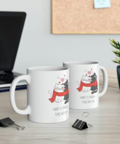 Cat Valentine Mug, Cute Valentines Day Gift, Funny Valentines Day Gift, Cute Cat Mug, Cat Lovers Gift, Gift For Cat Lover