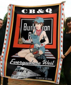 Cbqrr Blanket CB&Q Chicago, Burlington And Quincy Railroad Railway Train