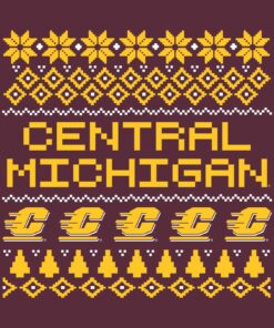 Central Michigan Chippewas Holiday Shirt Sweatshirt Pullover Hoodie Reprinted Full Color Full Size