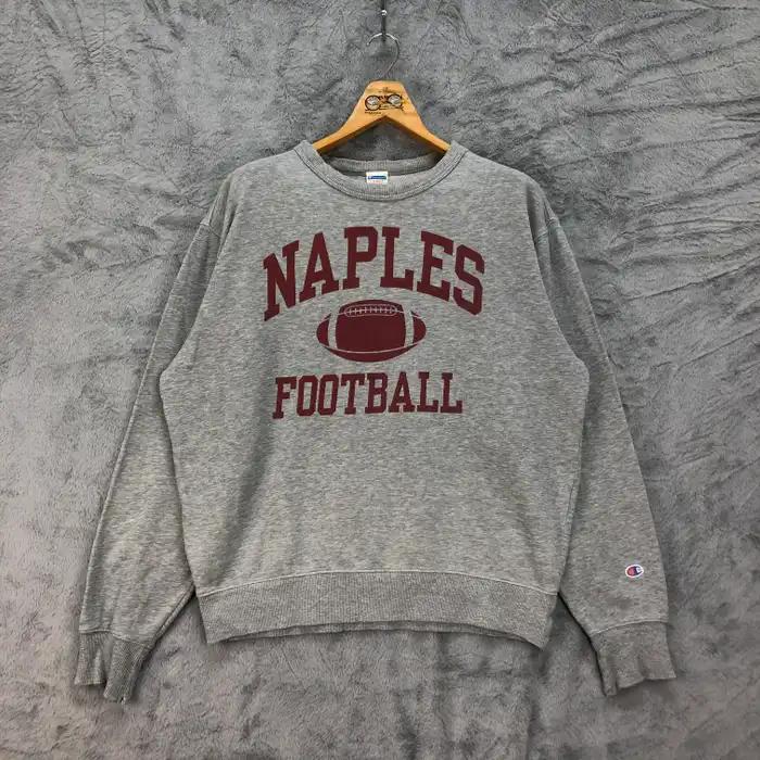 Champion Naples Football Big Logo Tshirt Pullover Hoodie Crewneck Sweatshirt Reprinted Full Color Full Size Gifts For NFL Fans