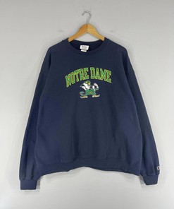 Champion Notre Dame Fighting Irish Tshirt Pullover Hoodie Crewneck Sweatshirt Reprinted Full Color Full Size Gifts For NFL Fans