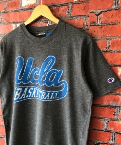 Champion Ucla Basketball Big Logo Tshirt Hoodie Crewneck Sweatshirt Reprinted Full Color Full Size Gifts for NBA Fans