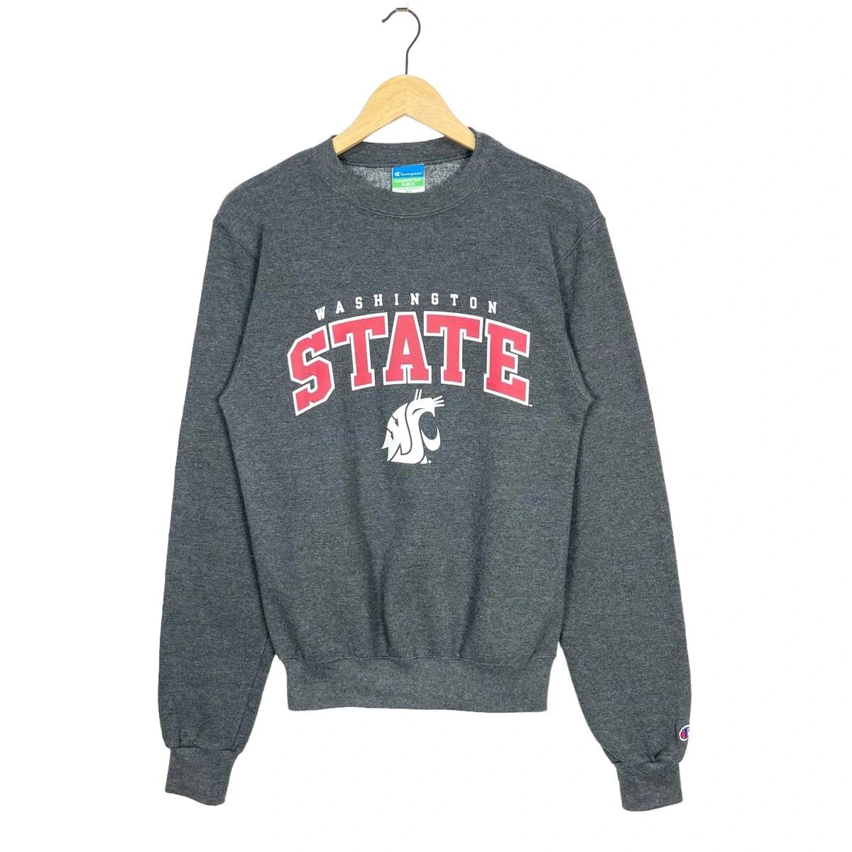 Champion Washington State University T-Shirt Sweatshirt Pullover Hoodie Reprinted Full Color Full Size Gift For NCAA Fans