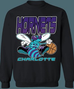 Charlotte Hornets GRADIENT Retro NBA Crewneck Sweatshirt Hoodie Shirt Gifts for Fans