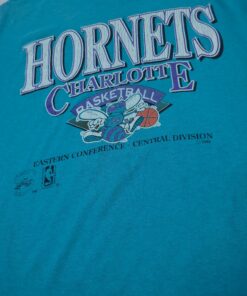 Charlotte Hornets NBA Vintage Style 1993 Tshirt Sweatshirt Hoodie Crewneck Sweatshirt Pullover Reprinted Full Color Full Size Gifts for NBA Fans