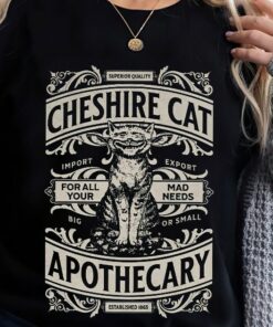 Cheshire Cat Shirt, Alice in Wonderland Tshirt, Retro Apothecary Unisex Tee, Disney Unisex Shirt, Disney World Shirt