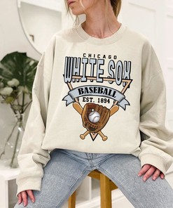 Chicago Baseball Crewneck Sweatshirt, Vintage Chicago Baseball Shirt, Chicago MLB Shirt, Baseball Fan Gifts, Chicago Fan Shirt