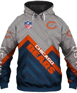Chicago Bears 3D All Over Print Zip Up Hoodie Gifts For Fans