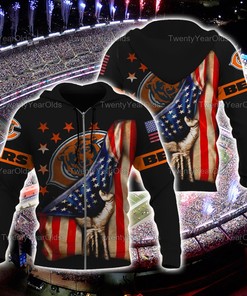 Chicago Bears American Football Team 3D All Over Print Zip Up Hoodie