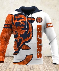 Chicago Bears Football Red White Men And Women 3D All Over Print Zip Up Hoodie, 3D T Shirt 2020