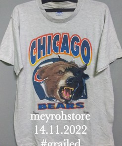 Chicago Bears Tshirt Pullover Hoodie Crewneck Sweatshirt Reprinted Full Color Full Size Gifts For NFL Fans