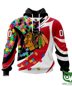 Chicago Blackhawks 3D Thunder Design Pull Over Nhl Hoodie