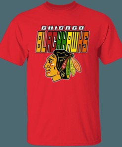 Chicago Blackhawks COLOR RUSH Retro NHL T-Shirt Sweatshirt Hoodie Gifts for Fans