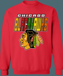 Chicago Blackhawks COLOR RUSH Vintage NHL Crewneck Sweatshirt Hoodie Shirt Gifts for Fans