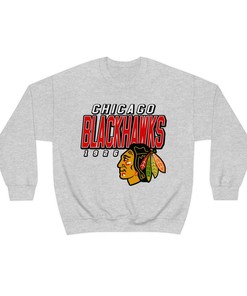 Chicago Blackhawks Vintage 90's NHL Crewneck Sweatshirt Hoodie Shirt Gifts for Fans