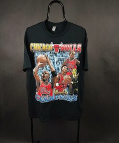 Chicago Bulls NBA Basketball Oldschool Tshirt Hoodie Crewneck Sweatshirt Reprinted Full Color Full Size Gifts for NBA Fans