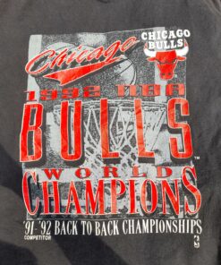 Chicago Bulls NBA World Champions 1992 Tshirt Hoodie Crewneck Sweatshirt Reprinted Full Color Full Size Gifts for NBA Fans