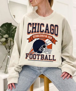 Chicago Football Team Sweatshirt, Retro Chicago Football Crewneck Sweatshirt, American Football Fan, NFL Shirt