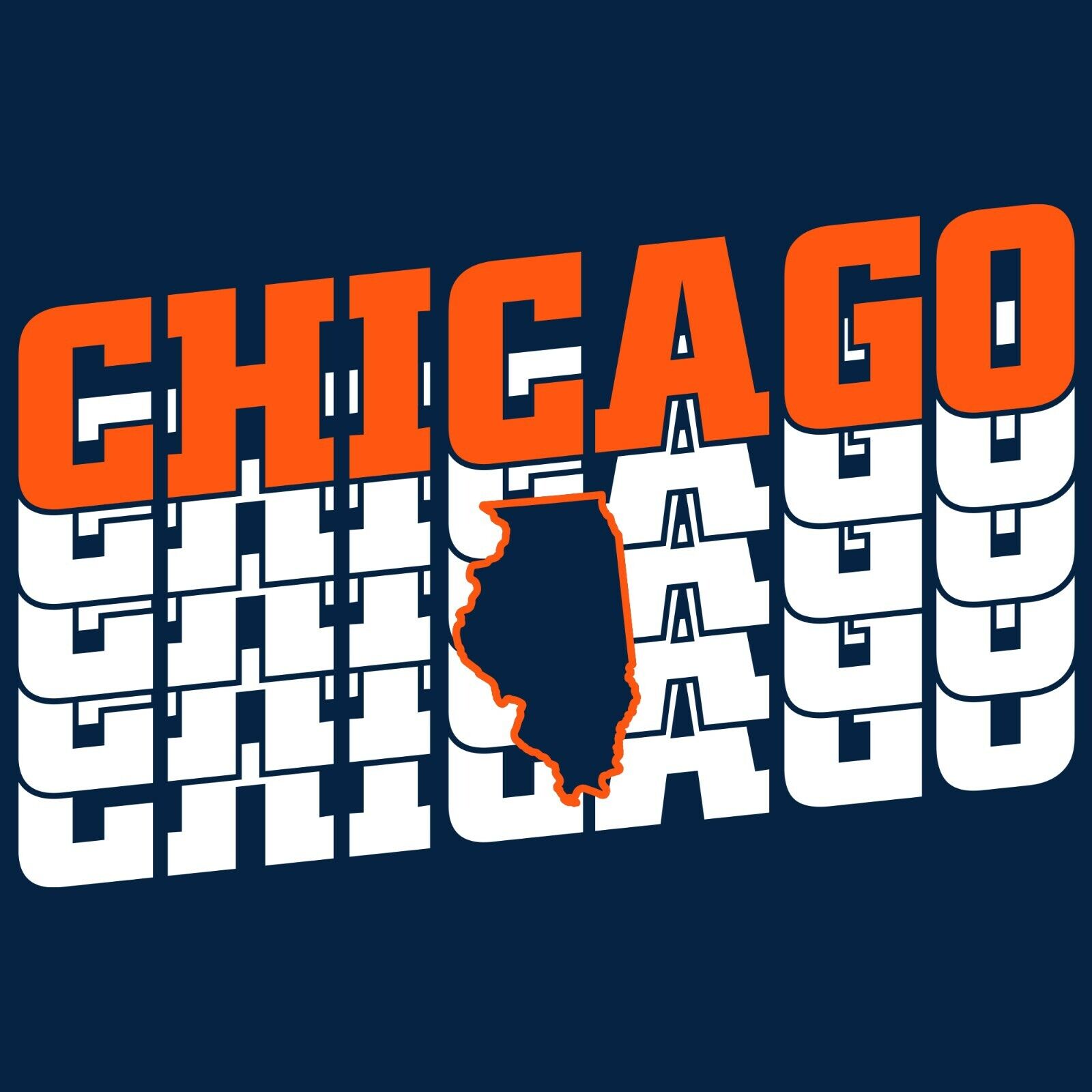 Chicago Retro Repeat - Sport Football Shirt Sweatshirt Pullover Hoodie Reprinted Full Color Full Size