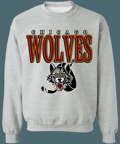 Chicago Wolves Vintage AHL Hockey Sweatshirt Hoodie Shirt Gifts for Fans