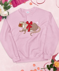 Chocolate Thief Valentine's Day Pink Kawaii Unisex Unique Printed Sweatshirt