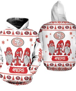 Christmas Gnomes San Francisco 49Ers 3D All Over Print Zip Up Hoodie
