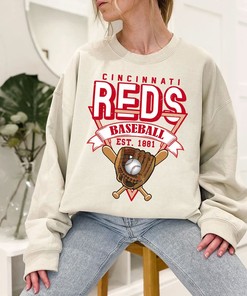 Cincinnati Baseball Crewneck Sweatshirt, Vintage Cincinnati Baseball Shirt, Cincinnati MLB Shirt, Baseball Fan Gifts, Cincinnati Fan Shirt