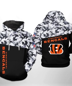 Cincinnati Bengals Nfl Camo Team 3D All Over Print Zip Up Hoodie