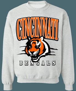 Cincinnati Bengals Vintage NFL Crewneck Sweatshirt Hoodie Shirt Gifts for Fans