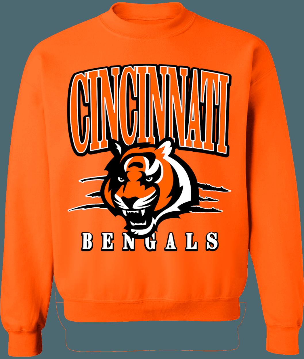 Cincinnati Bengals Vintage NFL Crewneck Sweatshirt Hoodie Shirt Gifts for Fans - Image 3