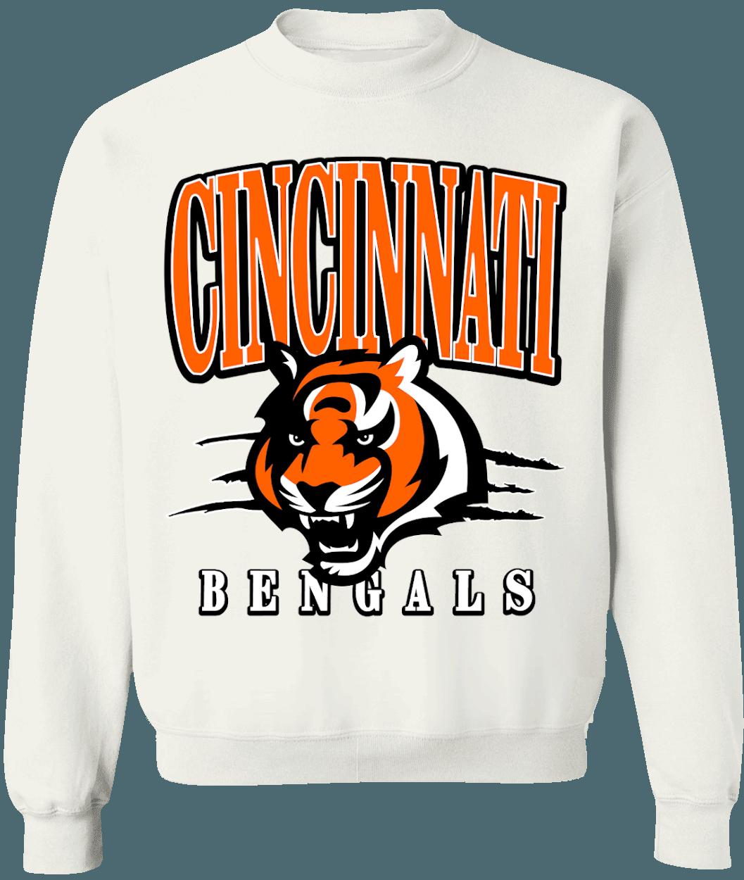 Cincinnati Bengals Vintage NFL Crewneck Sweatshirt Hoodie Shirt Gifts for Fans - Image 4
