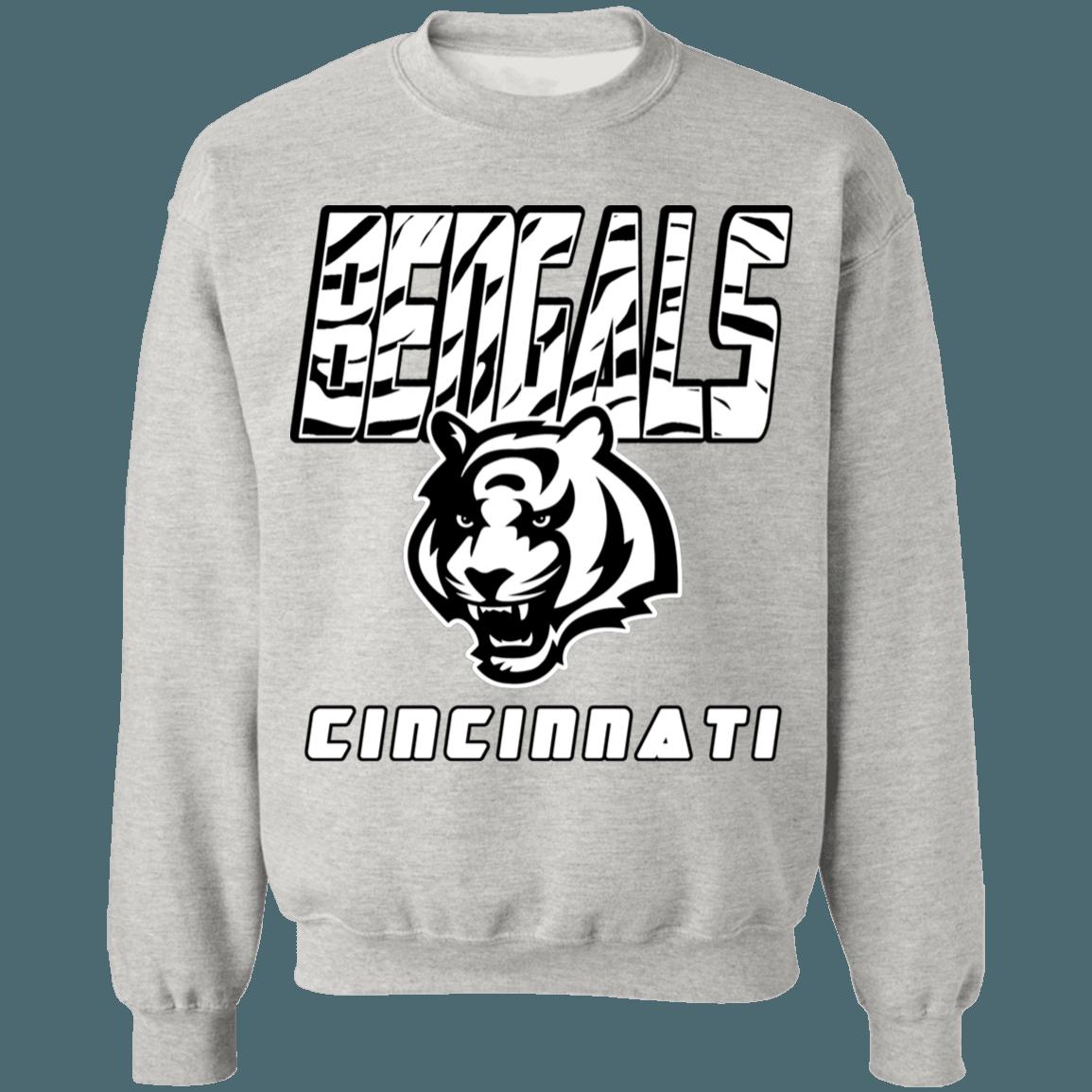 Cincinnati Bengals WHITE TIGER Retro NFL Crewneck Sweatshirt Hoodie Shirt Gifts for Fans - Image 4