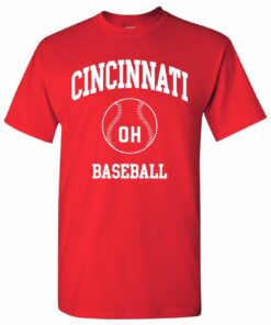 Cincinnati Classic Baseball Arch Shirt Sweatshirt Pullover Hoodie Reprinted Full Color Full Size