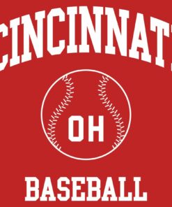 Cincinnati Classic Baseball Arch Shirt Sweatshirt Pullover Hoodie Reprinted Full Color Full Size