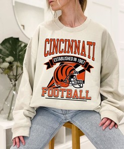 Cincinnati Football Team Sweatshirt, Retro Cincinnati Football Crewneck Sweatshirt, American Football Fan, NFL Shirt