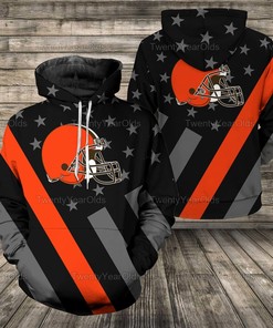 Cleveland Browns Flag American Nfl 3D All Over Print Zip Up Hoodie Option