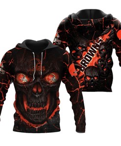 Cleveland Browns Lava Logo Design Nfl 3D All Over Print Zip Up Hoodie Option