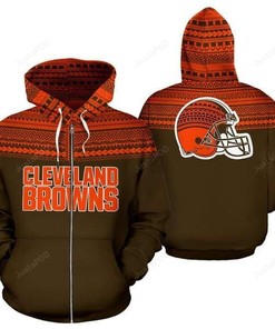 Cleveland Browns Maori Tattoo Men And Women 3D Hoodie And Zip Hoodie Cleveland Browns Nfl 3D Shirt