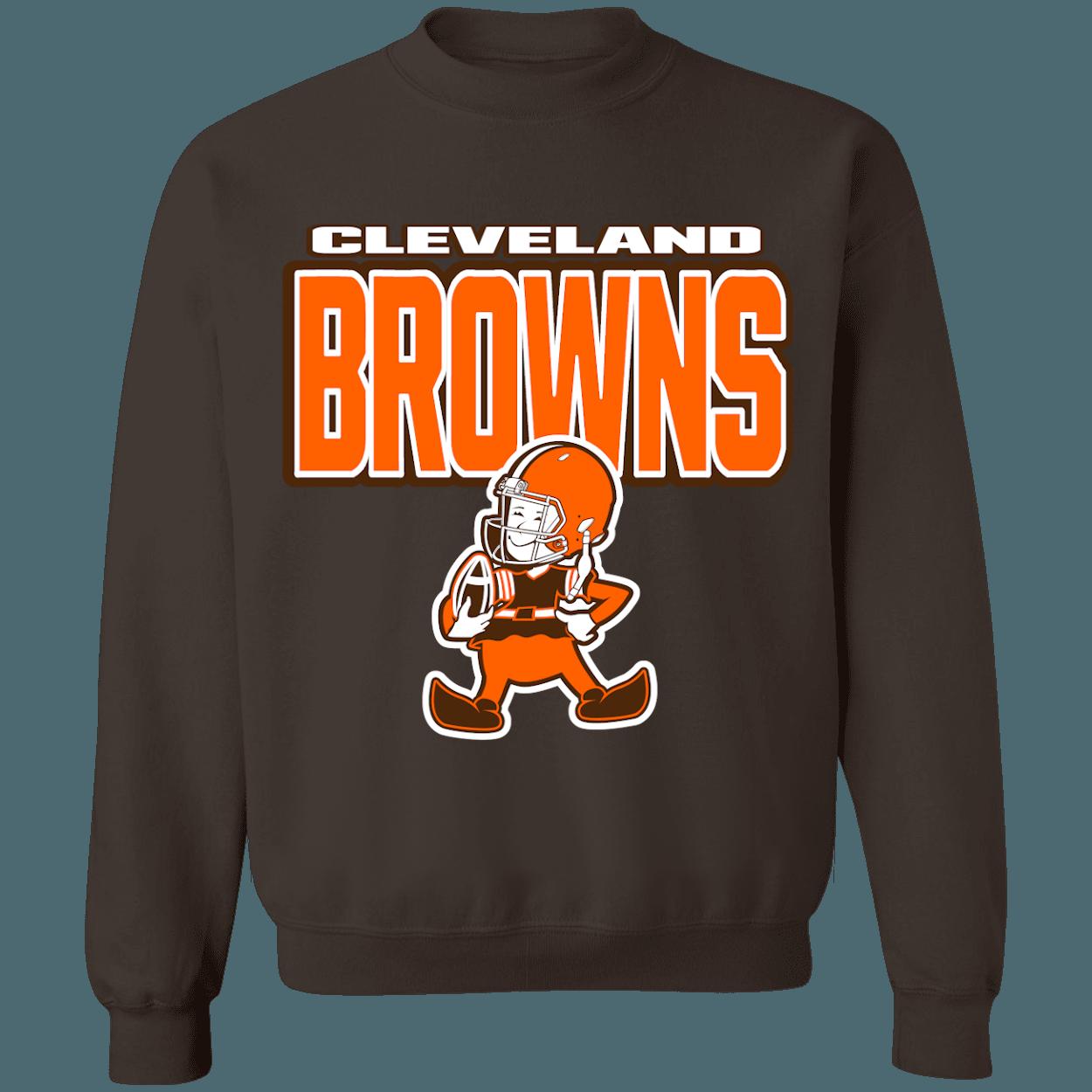 Cleveland Browns Retro NFL Crewneck Sweatshirt Hoodie Shirt Gifts for Fans - Image 2