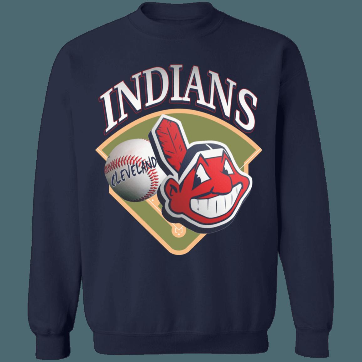 Cleveland Guardians Chief Wahoo Vintage MLB Crewneck Sweatshirt Hoodie Shirt Gifts for Fans - Image 3