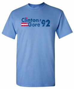 Clinton Gore '92 Presidential Campaign Shirt Sweatshirt Pullover Hoodie Reprinted Full Color Full Size