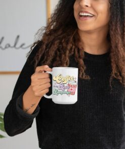Coffee Is My Love Language White Glossy Mug Valentines Day Gift For Be Mine I Love You Funny Punny Cute