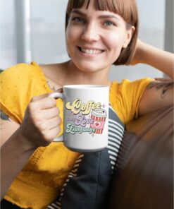 Coffee Is My Love Language White Glossy Mug Valentines Day Gift For Be Mine I Love You Funny Punny Cute