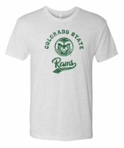 Colorado State Rams Retro Script Triblend Shirt Sweatshirt Pullover Hoodie Reprinted Full Color Full Size