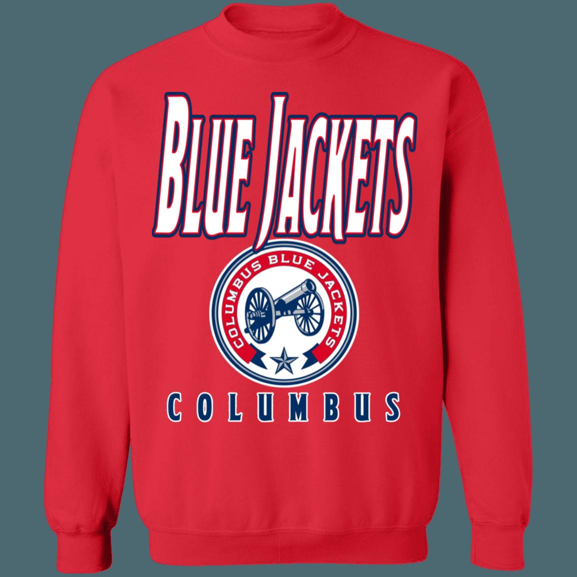 Columbus Blue Jackets CANNON Retro NHL Crewneck Sweatshirt Hoodie Shirt Gifts for Fans